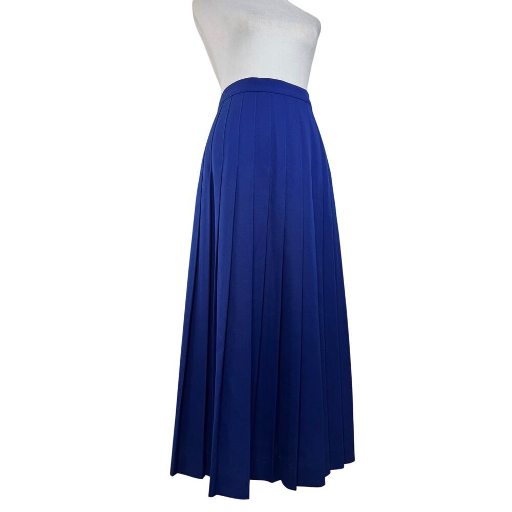 Vintage ‘90s Career Essentials Royal Blue Pleated A-Line Midi Skirt